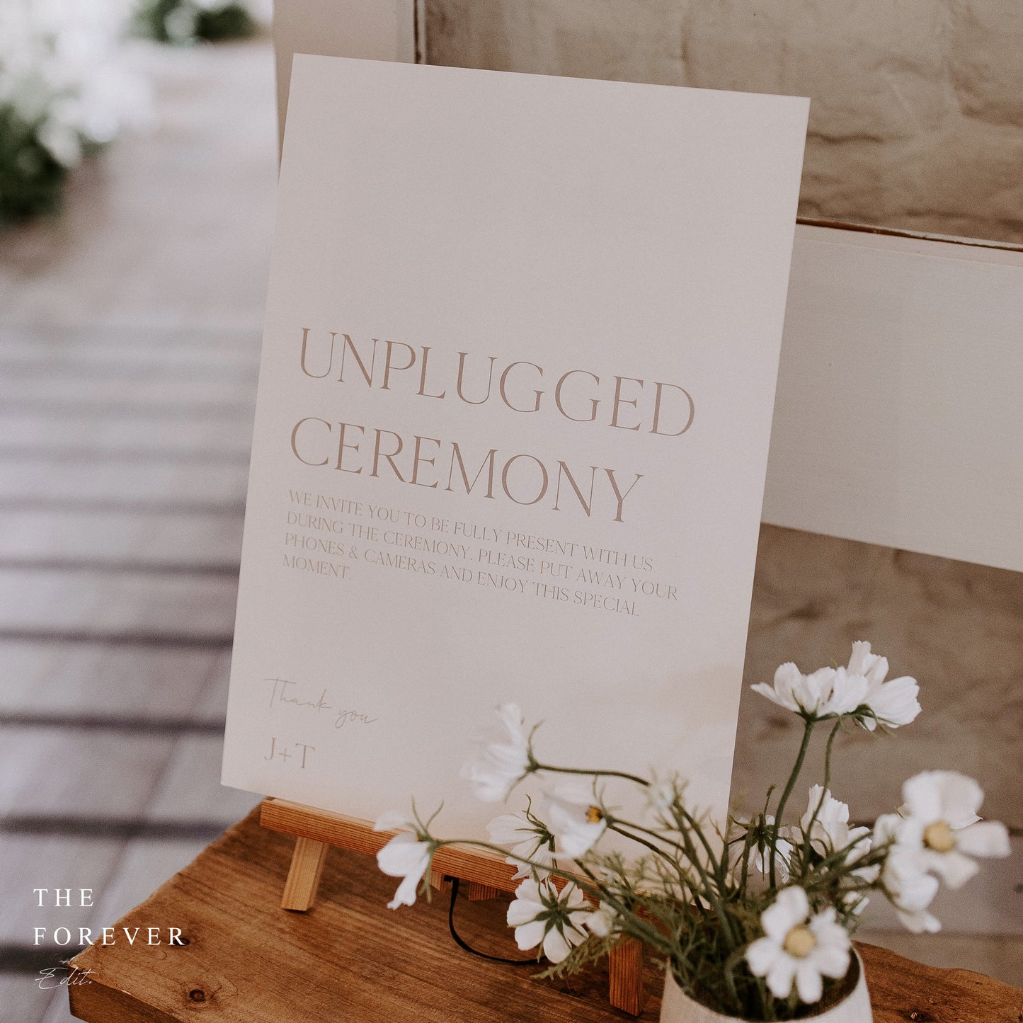 Unplugged Ceremony Sign